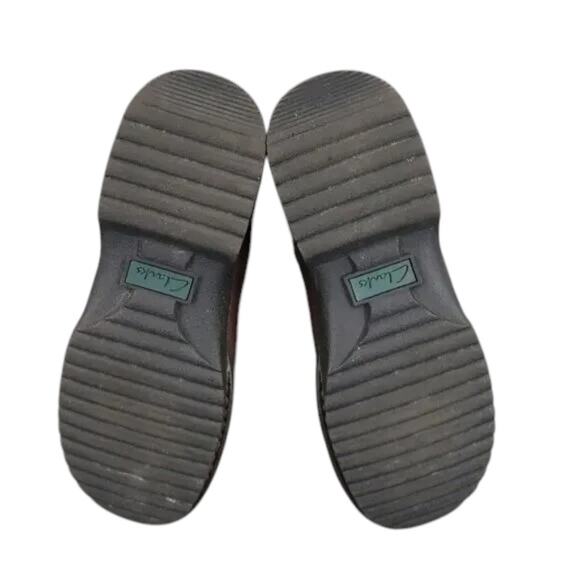 Clarks Shoes Womens 7 Casual Clogs Slip On Leather Brown Retro Classic Comfort - Picture 9 of 13